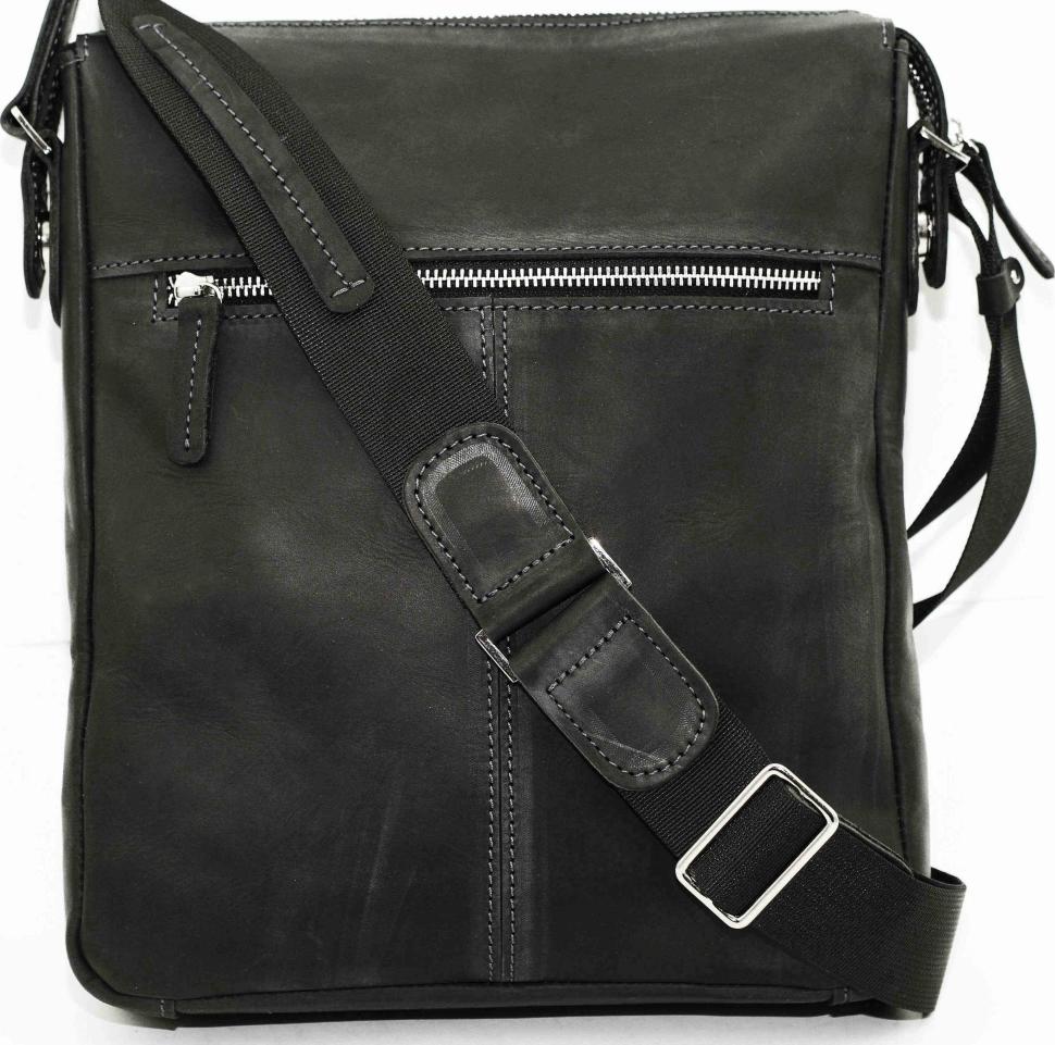 Кожаная мужская сумка планшет среднего размера VATTO (11653)