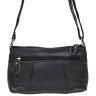 Женская стильная кожаная сумка небольшого размера в черном цвете Keizer (19354) - 3
