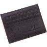 Кожаная кредитница миниатюрного размера черного цвета ST Leather 1767211 - 5