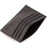 Шкіряна кредитниця мініатюрного розміру чорного кольору ST Leather 1767211 - 2