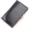 Лаковий чорний гаманець маленького розміру ST Leather (16297) - 3