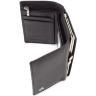 Чорний маленький гаманець з сріблястою фурнітурою ST Leather (16343) - 5