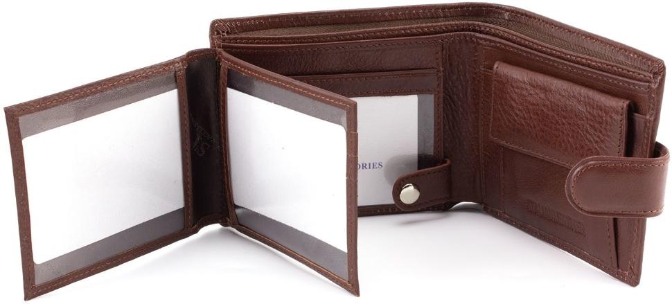 Чоловік шкіряний гаманець коричневого кольору ST Leather (16554)