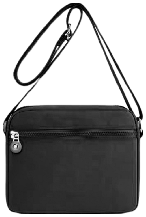 Женская тканевая сумка черного цвета на плечо Confident 77611