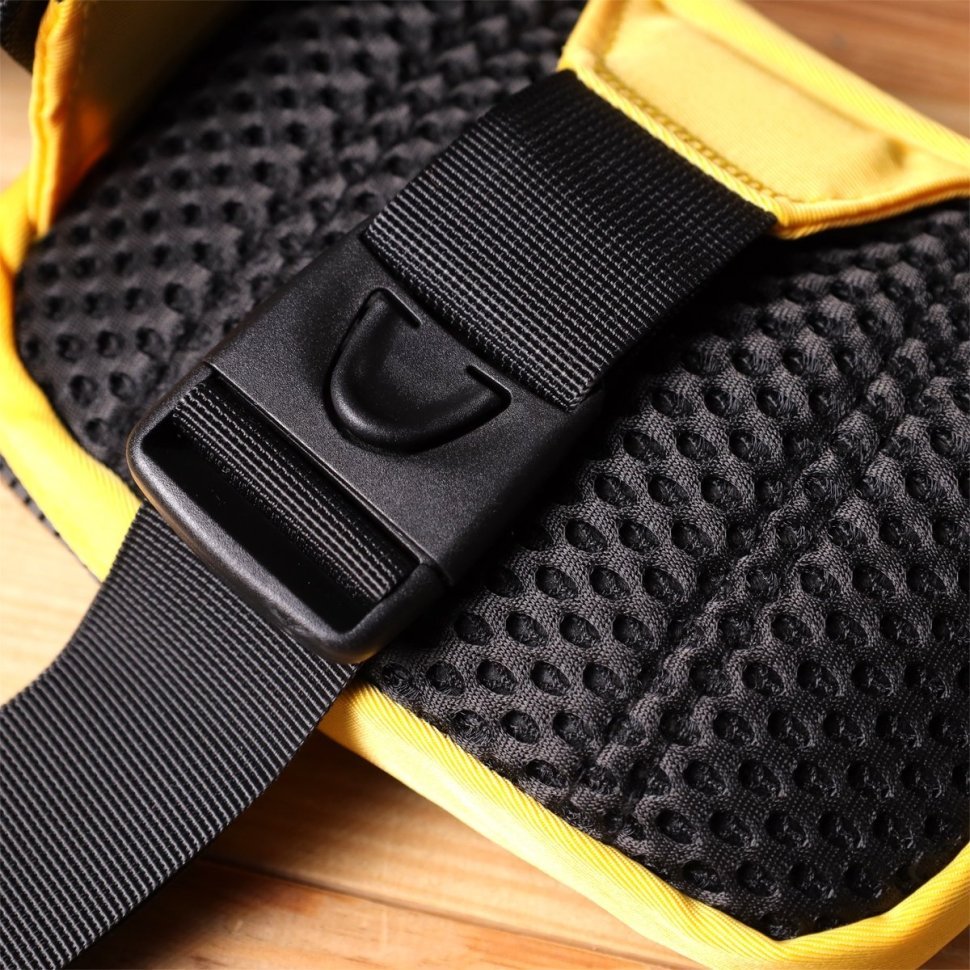 Яркая компактная слинг-сумка из прочного текстиля на каждый день Vintage желтого цвета 97611 modnotak фото №9