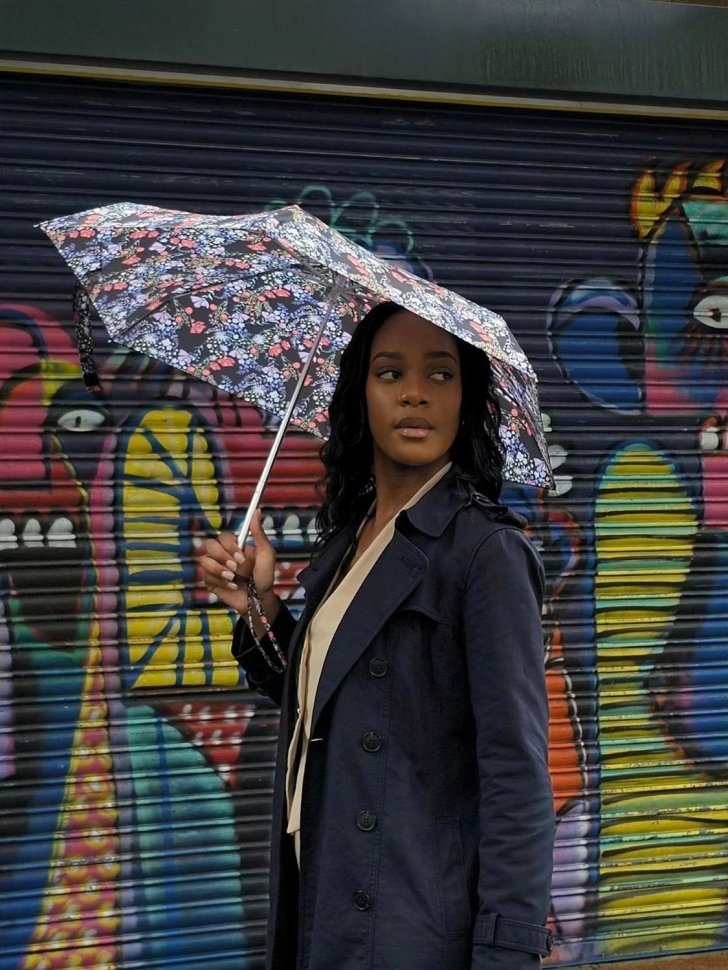 Женский мини зонт Fulton L501 Tiny-2 Meadow Fields (складная, механика, с узором цветов) 108011 modnotak фото №3