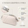 Повседневная женская сумка из натуральной кожи с прошитыми ромбами через плечо Vintage 98211 белого цвета modnotak фото - 13