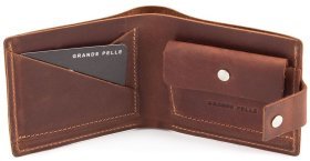 Молодежный кожаный кошелек ручной работы Grande Pelle (13039)