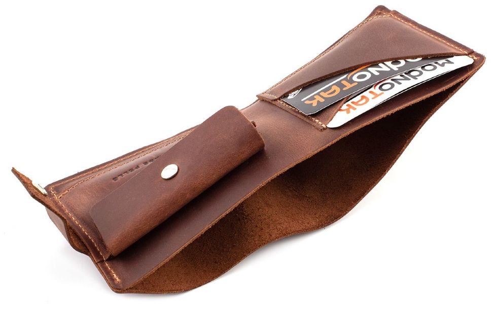 Молодіжний шкіряний гаманець ручної роботи Grande Pelle (13039)