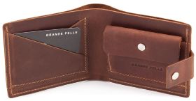 Молодіжний шкіряний гаманець ручної роботи Grande Pelle (13039) - 2