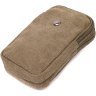 Компактная мужская сумка на пояс из текстиля оливкового цвета Vintage 2422224 - 3