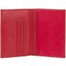Шкіряна жіноча обкладинка червоного кольору для паспорта та пластикових карток Visconti Polo 68811 - 12