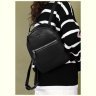 Черный женский рюкзак-сумка из натуральной кожи с выраженной фактурой BlankNote Groove S 79011 - 2