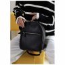 Чорний жіночий рюкзак-сумка з натуральної шкіри із вираженою фактурою BlankNote Groove S 79011 - 5