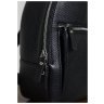 Черный женский рюкзак-сумка из натуральной кожи с выраженной фактурой BlankNote Groove S 79011 - 8