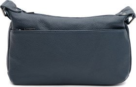 Жіноча шкіряна сумка синього кольору на плече Keizer (59111)