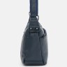Женская кожаная сумка синего цвета на плечо Keizer (59111) - 4