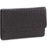 Шкіряний жіночий гаманець чорного кольору з натуральної шкіри під рептилію Tony Bellucci (10842) - 1