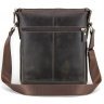 Чоловіча сумка-планшет на плече з вінтажній шкіри в коричневому кольорі Tom Stone (10954) - 3