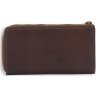 Чоловічий коричневий гаманець із вінтажної шкіри на блискавці Smith&Canova Romano 69711 - 4