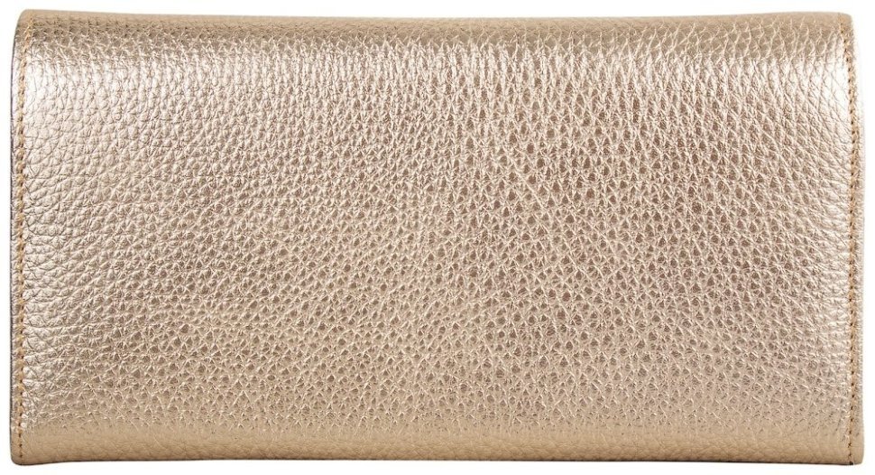 Золотистый женский кошелек большого размера из фактурной кожи Desisan 79711 modnotak фото №2