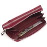 Місткий жіночий гаманець із лакованої шкіри червоного кольору на дві блискавки ST Leather 70812 - 6