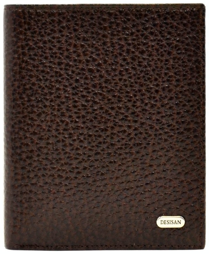 Коричневое мужское портмоне из прочной кожи флотар Desisan 80812 modnotak фото №1