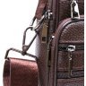 Шкіряна чоловіча ділова сумка-портфель у темно-коричневому кольорі Vintage (20670) - 4