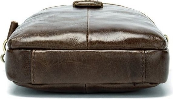 Кожаная мужская недорогая сумка на одно отделение VINTAGE STYLE (14728)