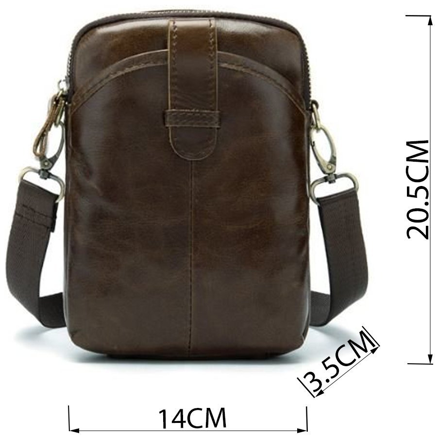 Шкіряне чоловіче недорога сумка на одне відділення VINTAGE STYLE (14728) modnotak фото №11
