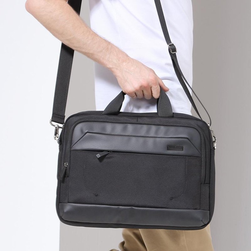 Мужская сумка для ноутбука в классическом стиле из черного стиля Aoking (15719)