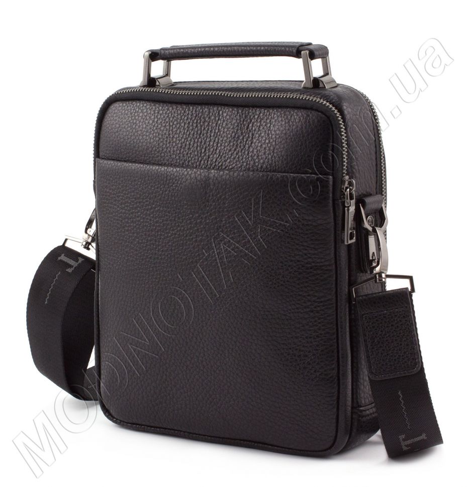 Кожаная мужская наплечная сумка с ручкой и плечевым ремнем H.T. Leather (9027-5)