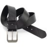 Ремень мужской батал из итальянской кожи длиной до 140 см Gherardini 45062 (черный) modnotak фото - 4