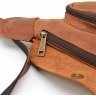 Кожаная мужская сумка-рюкзак на одно плечо с накладным карманом TARWA (19858) - 2