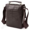 Кожаная универсальная мужская сумка коричневого цвета - KARYA (10070) - 3