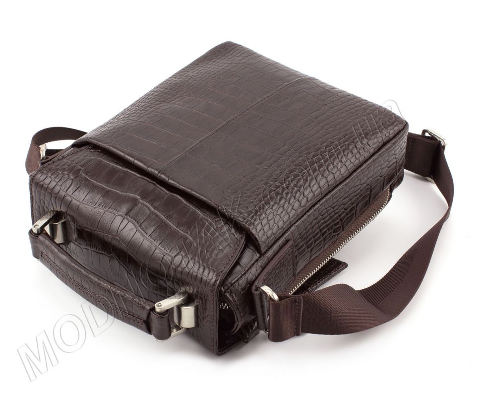 Кожаная универсальная мужская сумка коричневого цвета - KARYA (10070)
