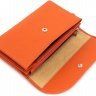 Шкіряний гаманець-клатч оранжевого кольору KARYA (1121-031) - 4