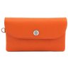 Кожаный кошелек-клатч оранжевого цвета KARYA (1121-031) - 3