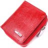 Маленький жіночий гаманець із натуральної лакової шкіри червоного кольору KARYA (2421410) - 1