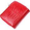 Маленький жіночий гаманець із натуральної лакової шкіри червоного кольору KARYA (2421410) - 2