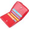 Маленький жіночий гаманець із натуральної лакової шкіри червоного кольору KARYA (2421410) - 3