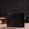 Лаковое мужское портмоне черного цвета из натуральной кожи с тиснением CANPELLINI (2421748) - 7