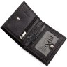 Оригінальна чоловіче портмоне чорного кольору з натуральної шкіри з тисненням Bond Non (10646) - 6