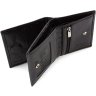 Оригинальное мужское портмоне черного цвета из натуральной кожи с тиснением Bond Non (10646) - 3