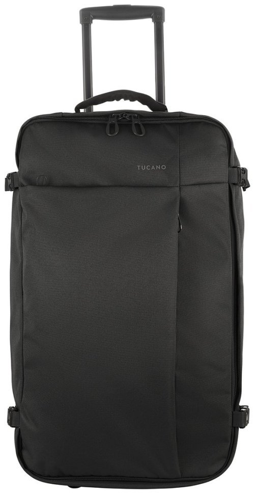 Сумка дорожня на 2-х колесах, Tucano Tugo M Trolley, 45л, поліестер, чорна modnotak фото №1