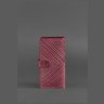 Женский купюрник бордового цвета из натуральной кожи с принтом BlankNote Инди (12576) - 5