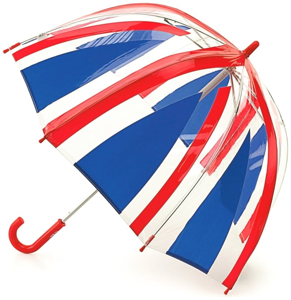 Детский зонт-трость Fulton Funbrella-4 C605 Union Jack (Красный с принтом флага Британии, механика) 93812 modnotak фото №1