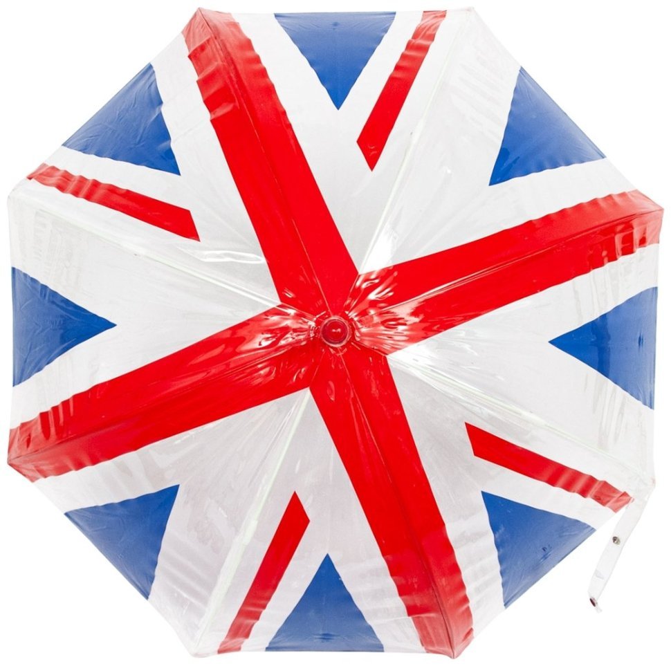 Детский зонт-трость Fulton Funbrella-4 C605 Union Jack (Красный с принтом флага Британии, механика) 93812 modnotak фото №2