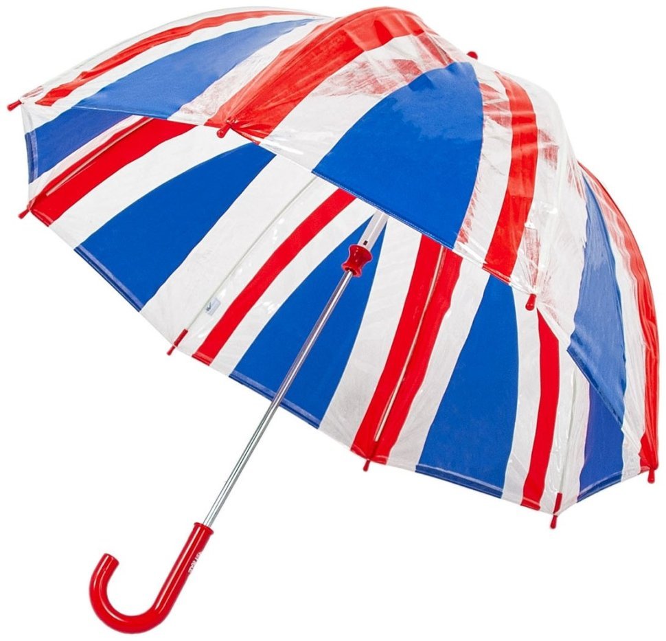 Детский зонт-трость Fulton Funbrella-4 C605 Union Jack (Красный с принтом флага Британии, механика) 93812 modnotak фото №3