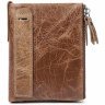 Мужской кошелек из натуральной кожи в стиле винтаж светло-коричневого цвета Vintage (2414684) - 1